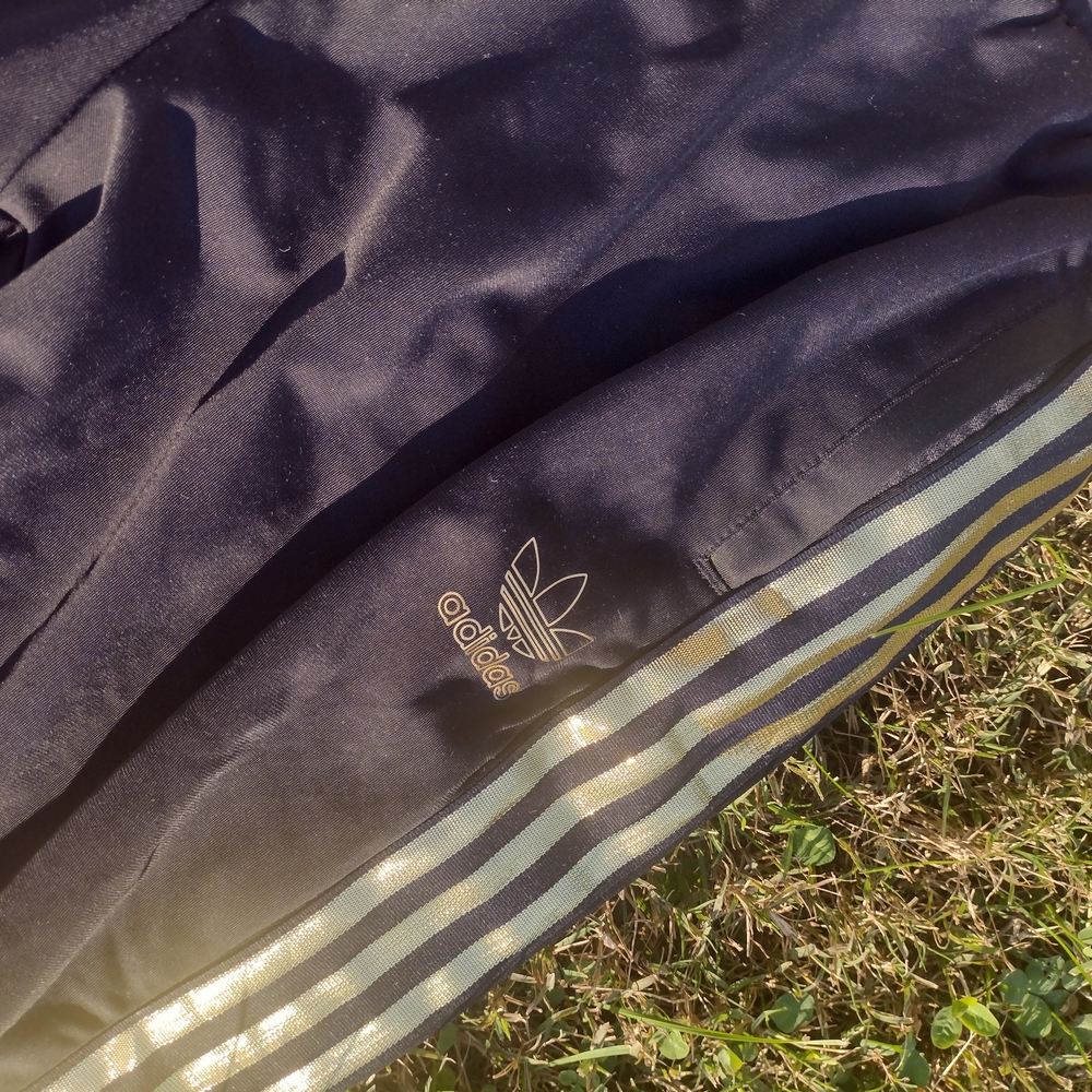 Black Track Pants with Yellow and Gray Stripes - Picture 7 of 7